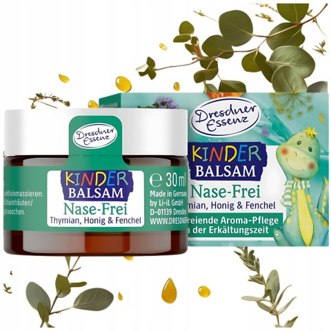 DRESDNER ESSENZ BALSAM NA KATAR PRZEZIĘBIENIE ZATKANE NOSKI DLA DZIECI 3+