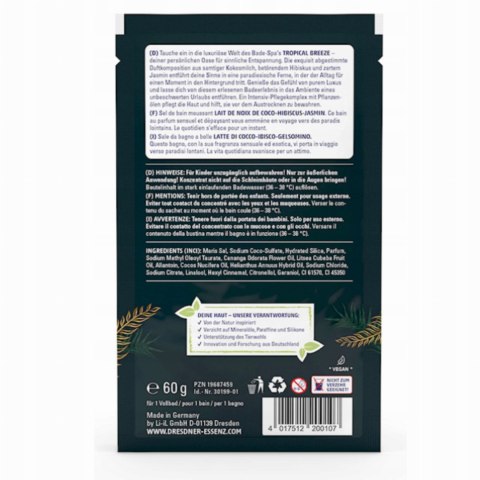 DRESDNER ESSENZ Sól Kąpieli TROPICAL BREEZE Relaks KOKOS WEGAN 60g