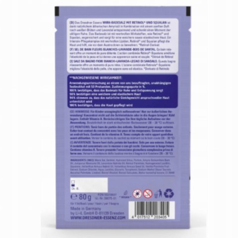 Dresdner Essenz Sól Do Kąpieli RETINOL SKWALAN Wygładza Skórę